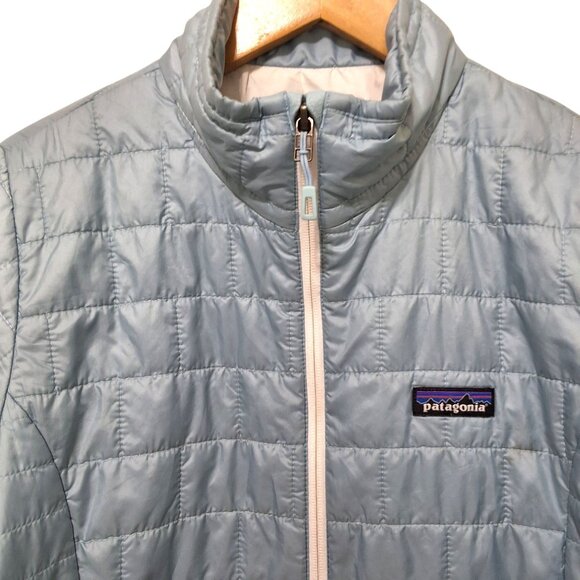 Patagonia Womens Nano Puff Jacket Thermal Blue Sz M Gorpcore Winter Essential - Picture 3 of 10